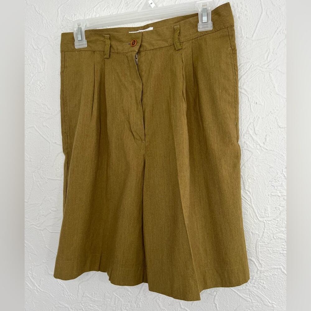 United Colors of Benetton High Rise Wool Rayon Shorts Size 46 (27x7) Made Italy